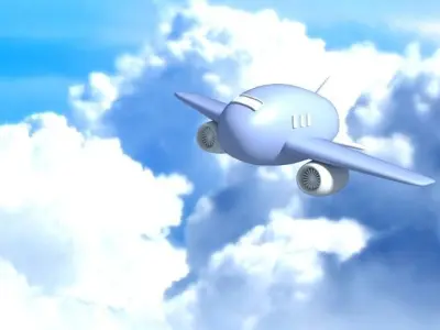 Cute Plane 3D model
