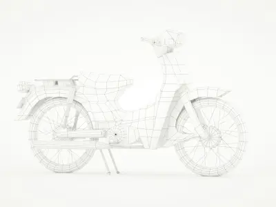 Yamaha Town Mate 50 22F Low-poly 3D model