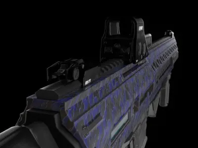 FN M29 purple Infantry Rifle 3D model