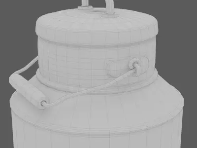 Milk Can Low-poly 3D model purchase