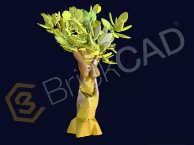 Low Poly Tree 3D Model for Game and Render Free 3D model