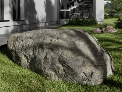  Cool Toned Smooth Large Rock Boulder Model  purchase
