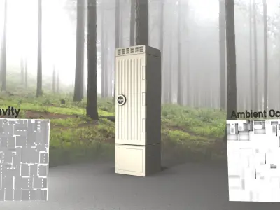 Electrical Distribution Cabinet 132 Low-poly 3D model