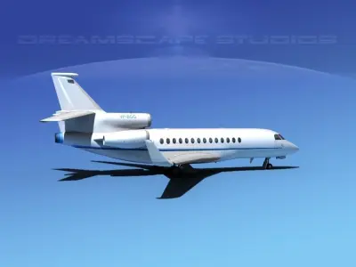 Dassault Falcon 7X V03 3D model