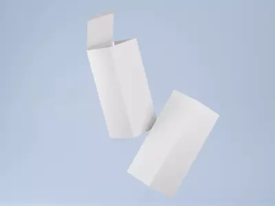tall white boxes packaging Free 3D model