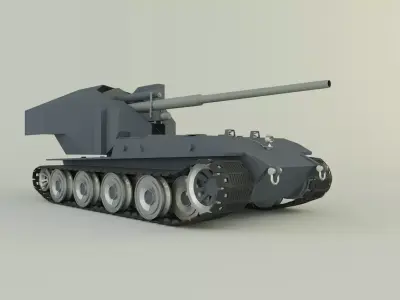 WT E100 tank military vehicle 3D model