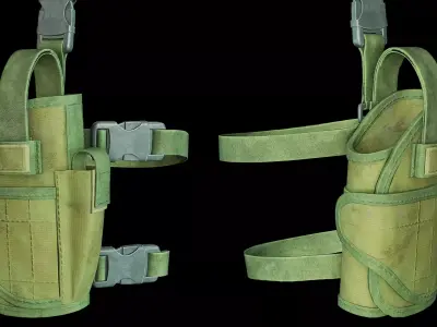 Tactical Holster Low-poly 3D model