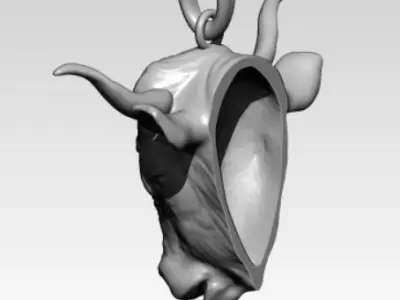 Bull head pendant 3D print model
