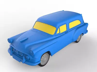 Chevrolet Delivery 1956 Classic Car 3D print model
