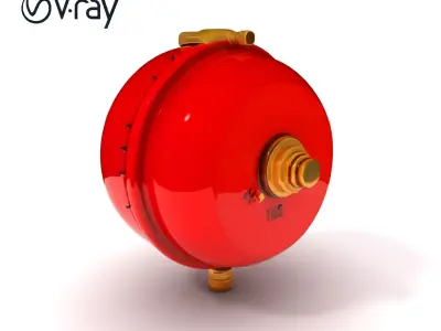 Metallic Fire Alarm Bell model pack for industrial settings Low-poly 3D model