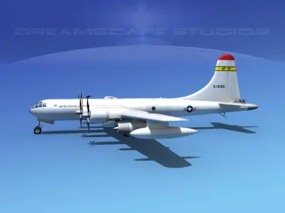 Boeing KB-50 Superfortress Tanker V02 3D model