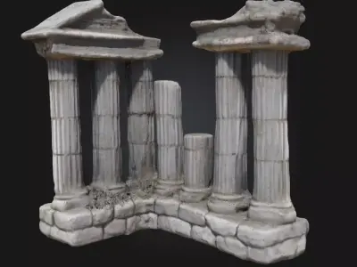 Ancient Ruins Sculpture  Fragments of a Forgotten Age 3D model