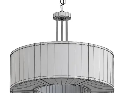 AILSA pendant light with shade and frame 3D model