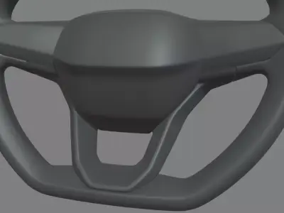 Steering Wheel Car 09 Low-poly 3D model