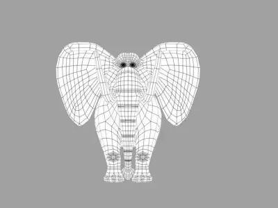 Elephant Low-poly 3D model