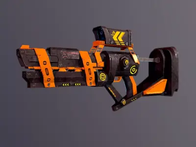 sci fi weapon Low-poly 3D model