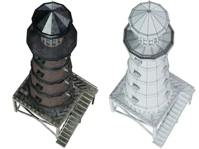 Lighthouse 07 Low-poly 3D model
