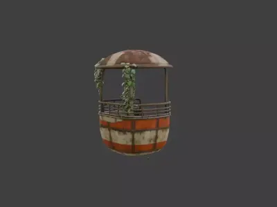 Forgotten Ferris Wheel Cart Low-poly 3D model