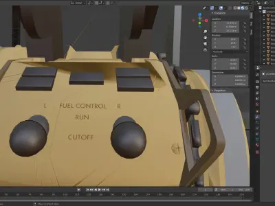 BOEING 767 throttle quadrant 3D model