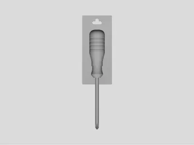 Screwdriver Package - Geometry Only No Textures No Materials 3D model
