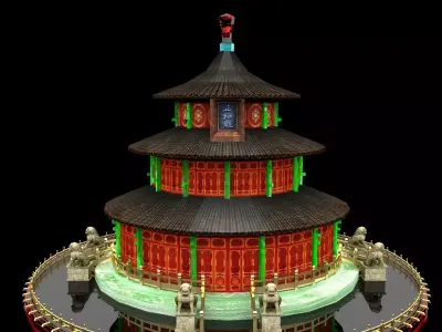Chinese  ancient tower  3D model