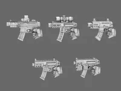 Space Knights MPX Style Pistol RIGHT 3D print model