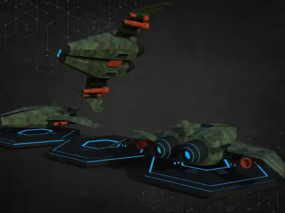 Sci-Fi Space Ship 3D model