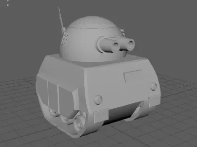 Personal Defense tank Low-poly 3D model