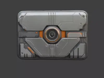 Futuristic Mechanical Device Game-Ready  with PBR Textures Low-poly 3D model