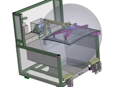 GPA trimming and polishing of car sunroof 3D model