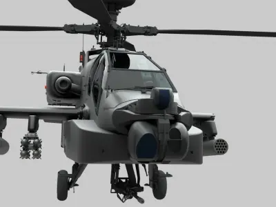 AH-64D Apache Low-poly 3D model