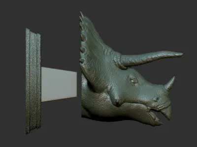 Dinosaurs - Head Wall Free 3D print model