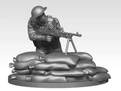British soldier ww2 3D 08 3D print model
