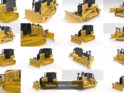 Bulldozer Series 3D Model Pack