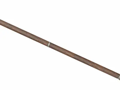 Sharp axe spear Low-poly 3D model