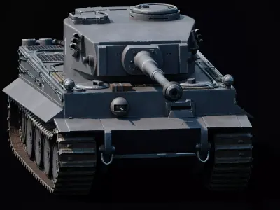 Panzerkampfwagen VI Tiger tank Low-poly 3D model