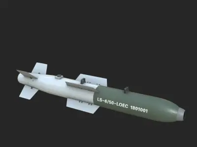 LS-6 50 kg glider guided bomb LS6 JSOW Low-poly 3D model