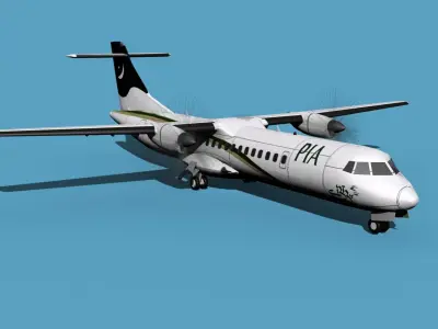 ATR  ATR-72-600 Pakistan Intl Airlines 3D model