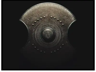 Antique Medusa Shield 3D Model Low-poly 3D model