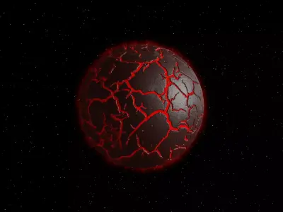 Lava Planet 3D model