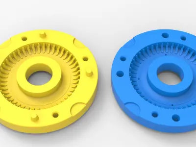 Mold for diecast tire 7 Scale 1 to 10 and 1 to 14 and 1 to 25 3D print model