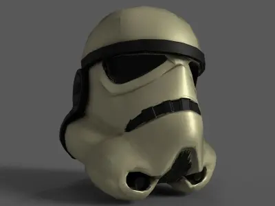 Stormtrooper Lowpoly model star wars helmet Low-poly 3D model