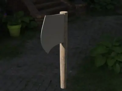 Simple Hatchet Asset Free low-poly 3D model