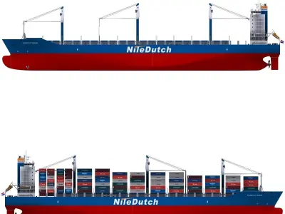 Container Ship - 02 - 3D model