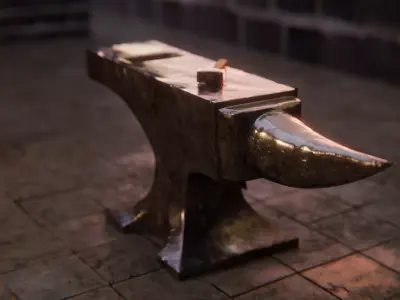 Old Blacksmith Anvil Free low-poly 3D model