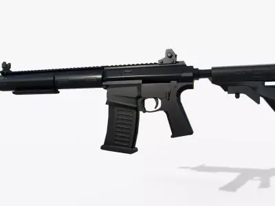 Troy Par Rifle Gun Low-poly 3D model