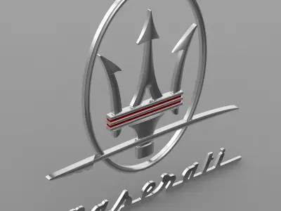 maserati logo 3D model