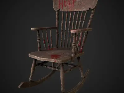 Vintage Rocking Chair 3D model