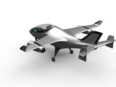 futuristic light aircraft 3D model