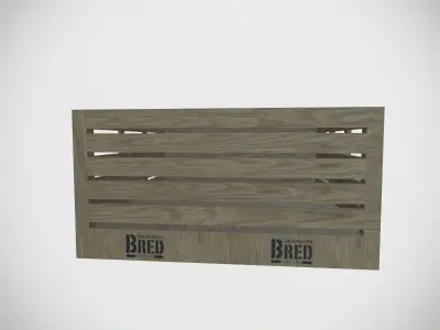 Wooden Tray Low-poly 3D model